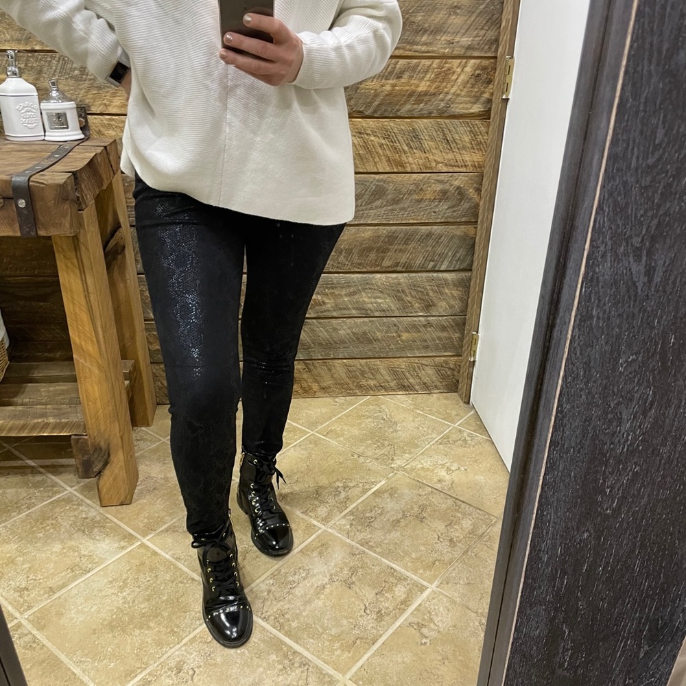 Zara shiny snake print pants